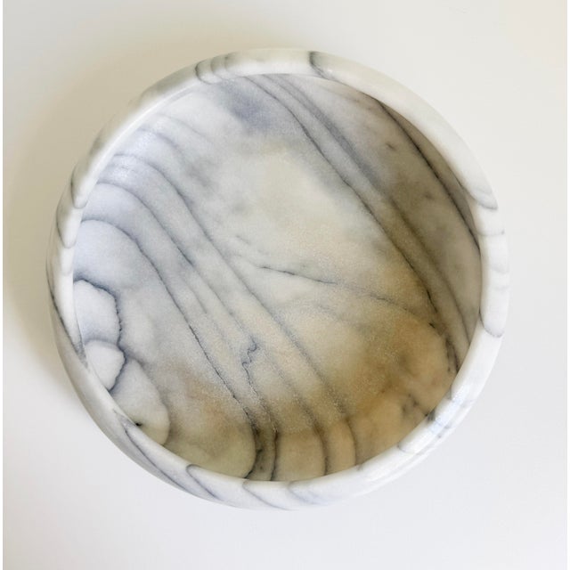 Gray Vintage Marble Vide Poche Catchall Bowl For Sale - Image 8 of 11