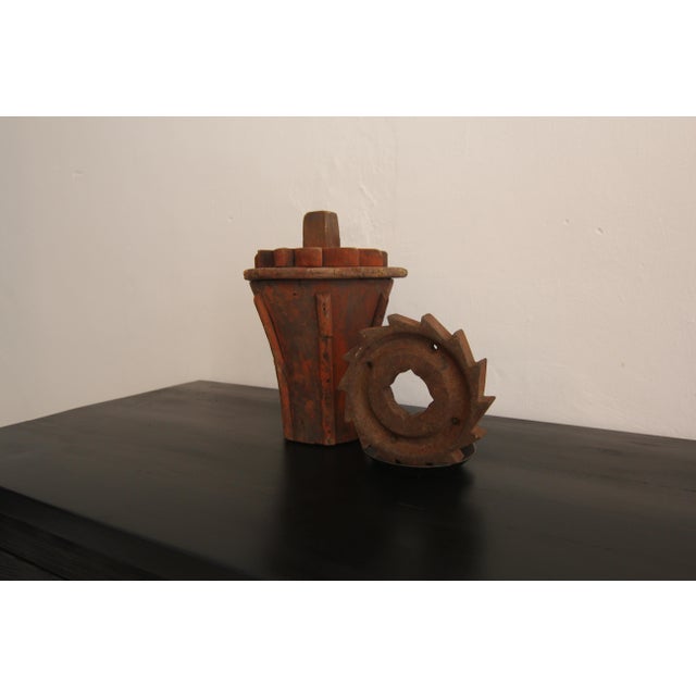 Early 20th Century Wooden Casting Pattern Object with Original Patina, 1890s For Sale - Image 6 of 18