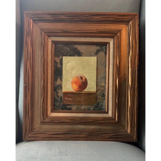 Contemporary Contemporary Gouache Peach, Framed For Sale - Image 3 of 11