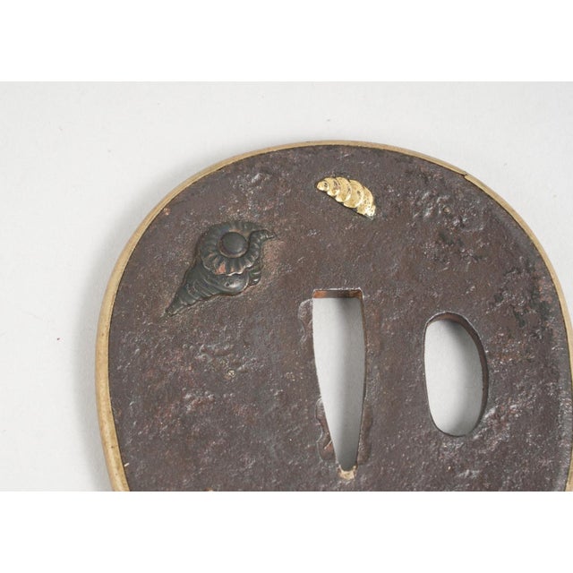 Mid 19th Century Japanese Bronze, Gold, and Silver Tsuba, Edo Period For Sale - Image 4 of 9