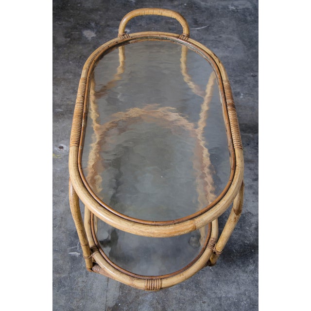 Serving Trolley in Rattan from Rohé Noordwolde, 1960s For Sale - Image 6 of 7