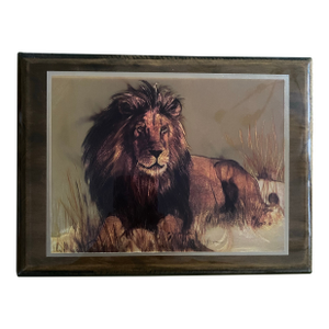 Vintage 1980s Carole Hoss “Pride Leader” Lion Dufex Print Sold by Disney
