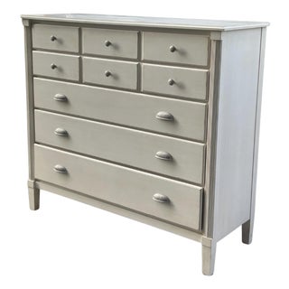 Late 20th Century Ethan Allen Swedish Gustavian Style Painted Chest Dresser For Sale