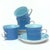 Mid-Century Modern Classic Mid-Century Blue on Blue Coffee Cups & Saucers by Mikasa Japan - 8 Pieces / Serves 4 For Sale - Image 3 of 7