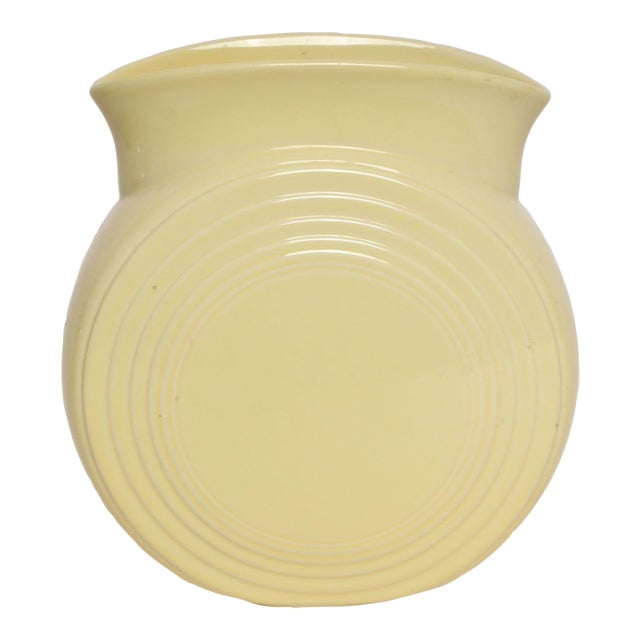 Vintage Butter Yellow Fiestaware Millennium II Vase Designed by Homer Lauglin For Sale