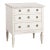 Late 19th Century Swedish White Gustavian Style Small Chest of Three Drawers Nightstand For Sale