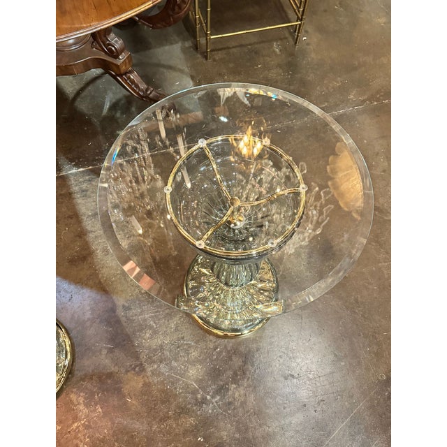 Pair of Murano Glass Fontana Green Side Tables For Sale - Image 16 of 17