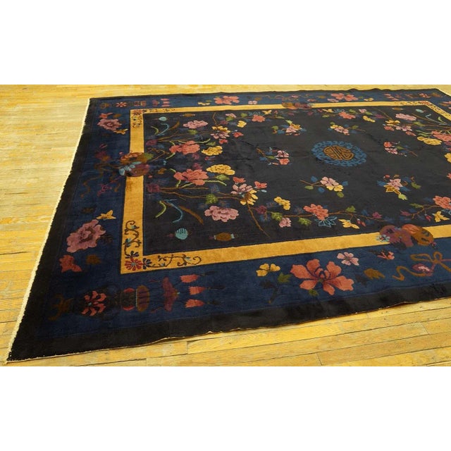 1920s 1920s Antique Chinese Art Deco Carpet For Sale - Image 5 of 12