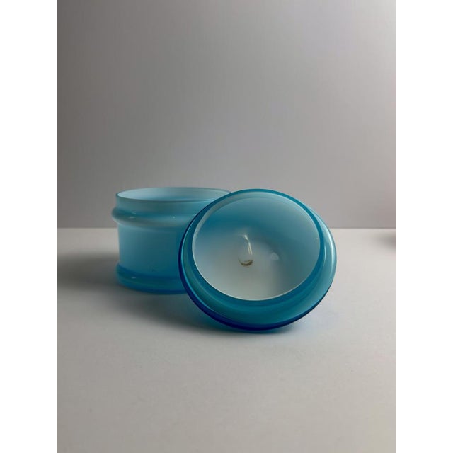Cased Pale Blue Glass Apothecary Jar by Carlo Moretti, Italy, 1960s For Sale - Image 6 of 10