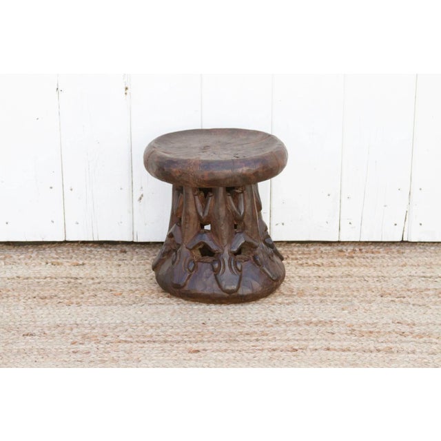 Brown Vintage African Bamileke Stool For Sale - Image 8 of 8
