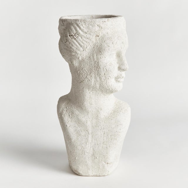 Early 21st Century Weathered Garden Female Bust Planter For Sale - Image 5 of 12