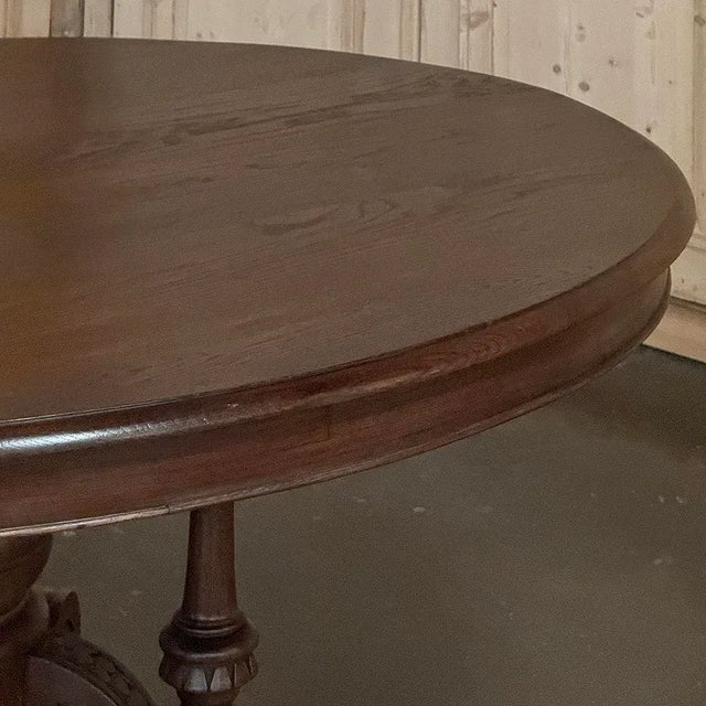 19th Century French Napoleon III Period Grand Oval Center Table For Sale - Image 10 of 14