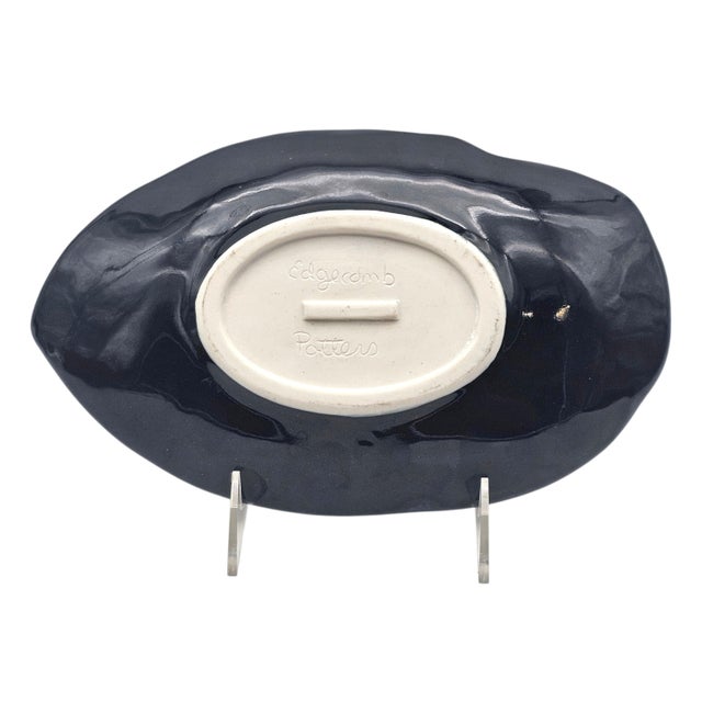 Edgecomb Potters Organic Crystalline Glaze Studio Pottery Dish 10" For Sale - Image 11 of 13