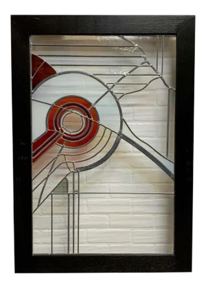 Abstract Leaded Glass Window