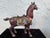 1980s Vintage Pair of Patinated Bronze Horse Sculptures With Gilt Accents For Sale - Image 5 of 12