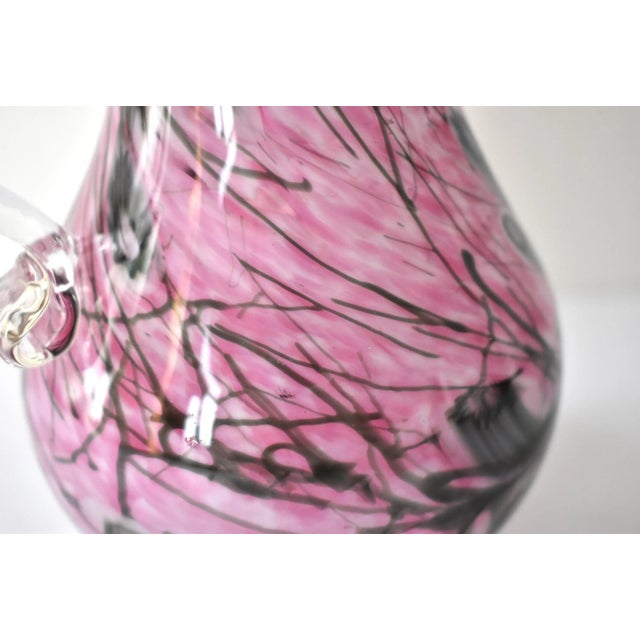 Pink Mid-Century Millefiori Murano Art Glass Pitcher For Sale - Image 8 of 10
