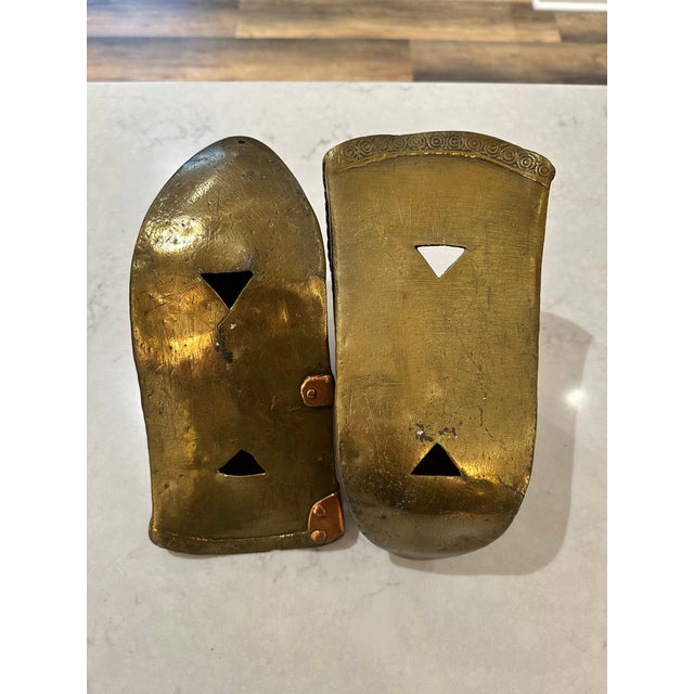 Pair of Antique Brass Conquistador Style Stirrup Slippers For Sale - Image 4 of 13