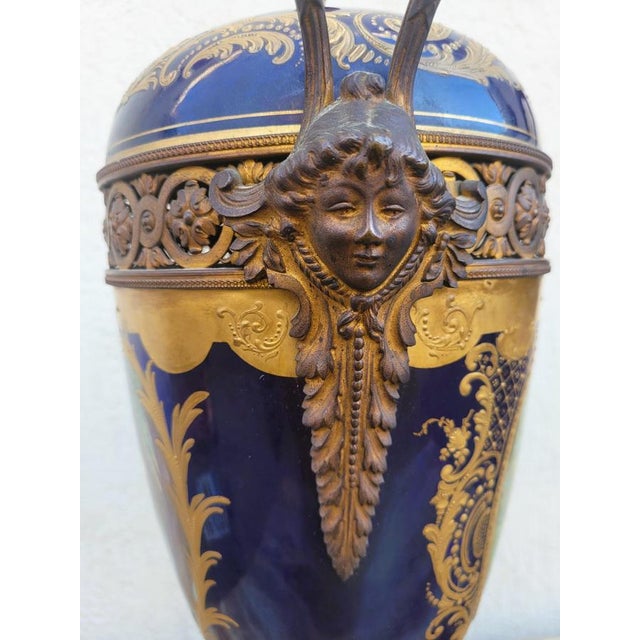 Covered Porcelain Vases in the style of Sèvres, Set of 2 For Sale - Image 14 of 18