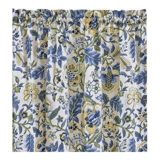 Waverly Imperial Dress Curtain Set (4) – 100% Cotton Jacobean Floral Panels – 50"x76" or 84" For Sale