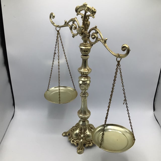 MidCentury Modern Metal Scales of Justice Chairish