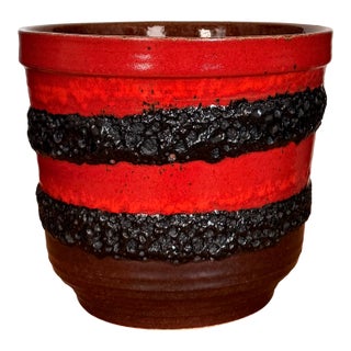 Bay Keramik West German Fat Lava Planter For Sale