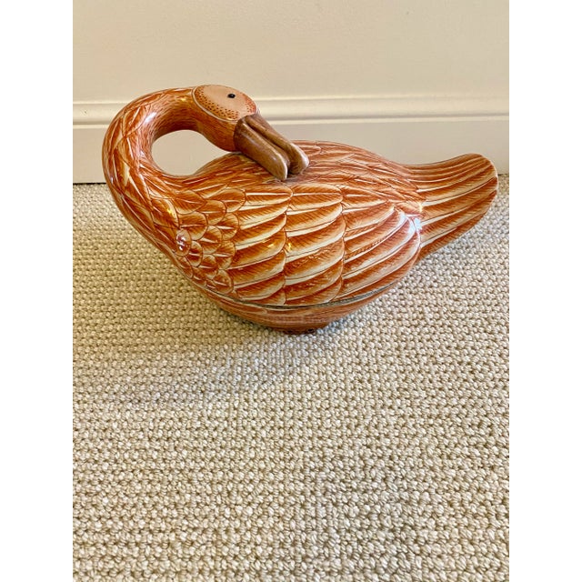 Orange Chinese Import Duck Tureen/Decorative Box For Sale - Image 8 of 8