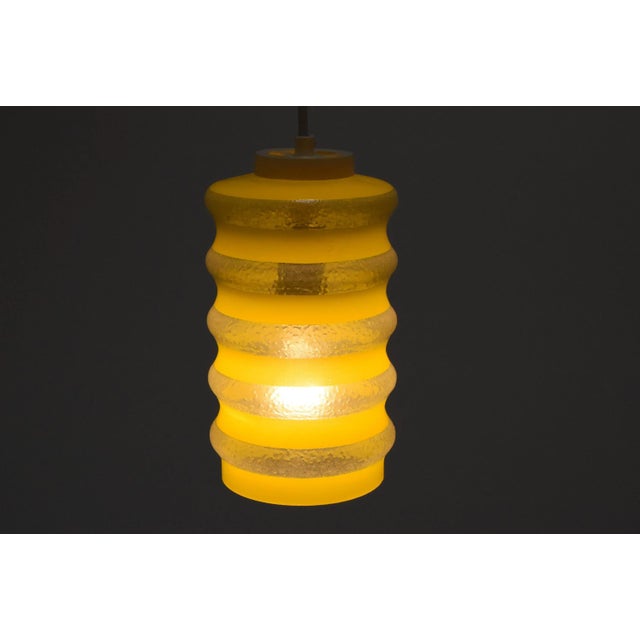 Made in Czechoslovakia Made of glass Glass height 23cm Re-polished Fully functional Original condition. Up to 250V...