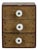 Early 20th Century Small 3 Drawer Wood Chest With Ceramic Knobs, Hand Crafted & Constructed For Sale