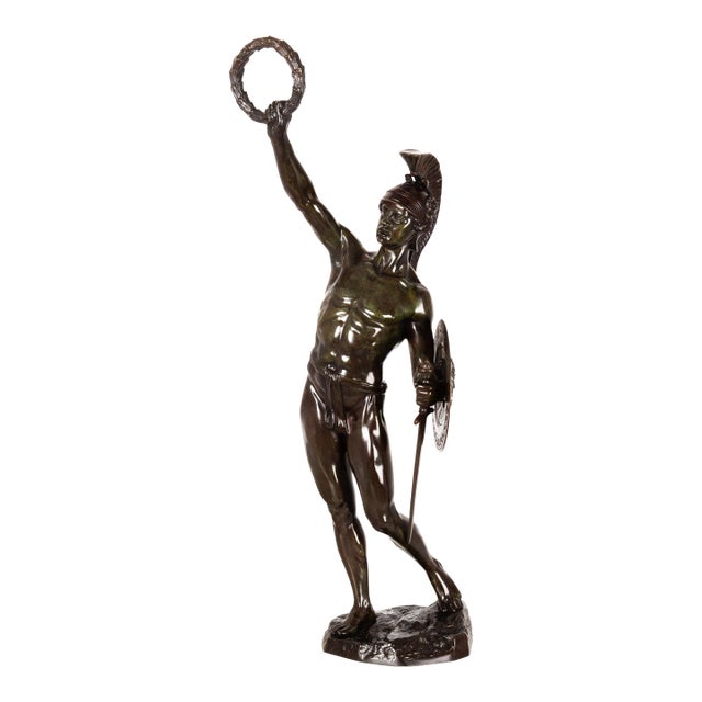 German School Bronze Sculpture of Victorious Achilles Circa 1900 For Sale