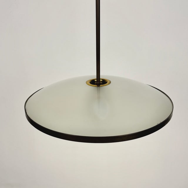 Vintage Ufo Pendant Lamp by Pietro Chiesa for Fontana Arte, 1940s For Sale - Image 6 of 7