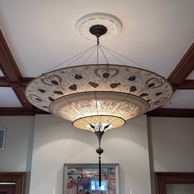 Fortuny Fortuny Silk Scheherazade 3 Tier Silk Lamp For Sale - Image 4 of 11