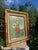 Asian Antique Vintage Asian Original Blue & Yellow Bird With Flowers Painting For Sale - Image 3 of 3
