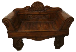 Teak Carved Bench, 1960