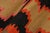 Handwoven Antique Persian Kilim Rug in Wine Black and Orange Geometric Pattern For Sale In New York - Image 6 of 7