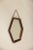 Vintage Italian Hexagonal Mirror in Teak, Italy, 1960s For Sale - Image 5 of 5