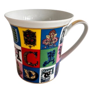 Holiday Alphabeth Christmas Edition Mug with Handle by Versace for Rosenthal, 2019 For Sale
