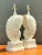 Cream Vintage Plaster Shell Form Table Lamps - Pair For Sale - Image 8 of 12
