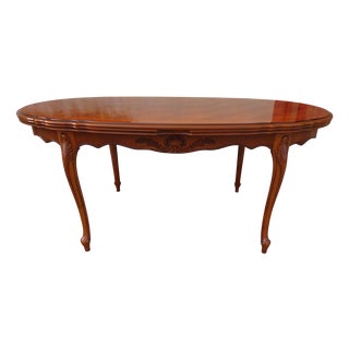 Regency Oval Extendable Dining Table, 1980s For Sale