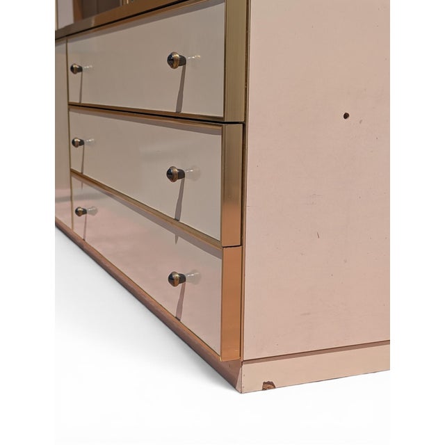 Metal Vintage Modular Glass Wall Bookcase, 1970s For Sale - Image 7 of 14