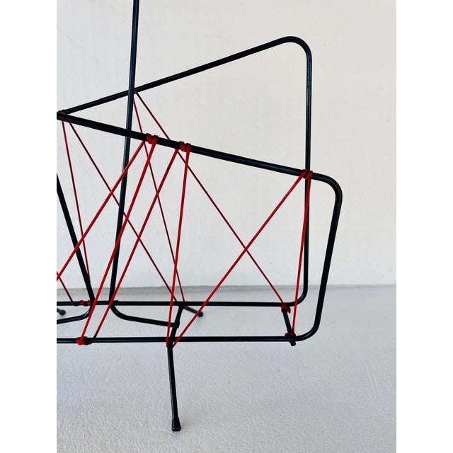 Vintage Metal Magazine Rack, 1950s For Sale - Image 4 of 18