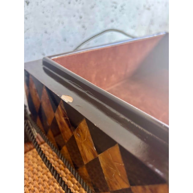 Amber Vintage Maitland-Smith Penshell Decorative Box With Rope Tassel Base For Sale - Image 8 of 10