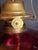 Pair Antique Bohemian Cranberry Cut-to-Clear Kerosene Lamps Marble Base P&a Eagle For Sale - Image 9 of 15