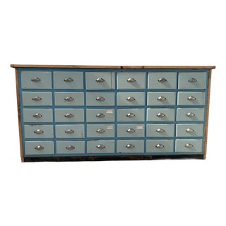 Antique Storage Unit with Drawers in Patinated Fir, 1900s For Sale