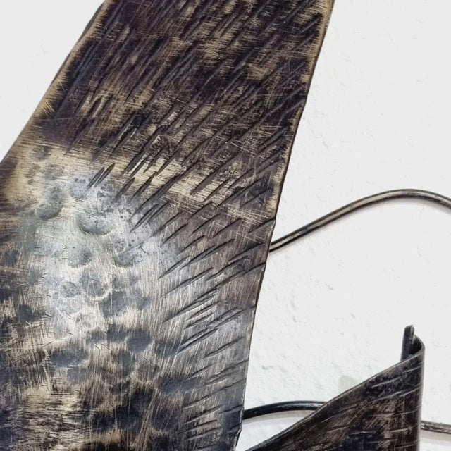 Black Vintage Industrial Fish Wall Lamp For Sale - Image 8 of 14