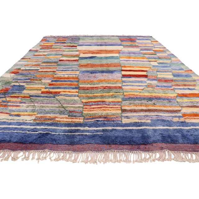 Moroccan Beni Mrirt Moroccan Rug Inspired by Paul Klee's "Highways and Byways" - 10'04 X 12'11 For Sale - Image 3 of 9