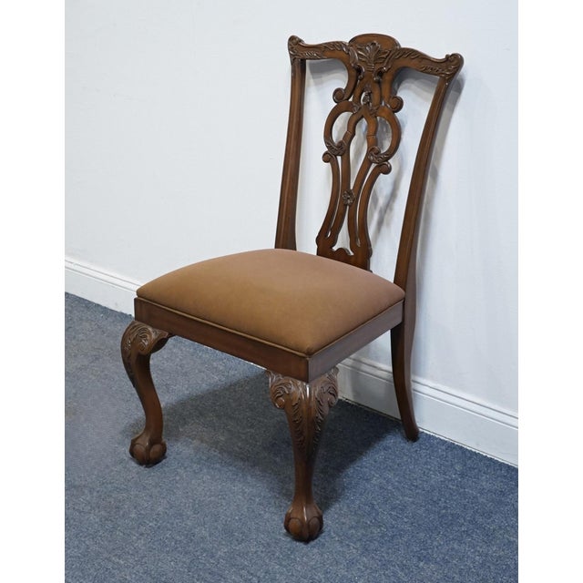 Ethan Allen Ethan Allen Newport Collection Traditional Chippendale Style Dining Chair 34-6401 - 570 Belmont Finish For Sale - Image 4 of 11