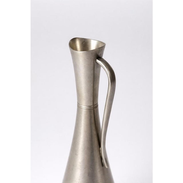 Metal Mid-Century Modern Swedish Pewter Vase from GAB, 1966 For Sale - Image 7 of 9