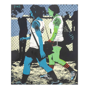 Contemporary Figures in Schoolyard Mixed Media