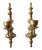 Brass Wall Sconce Candle Holders - Pair For Sale