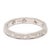 Early 21st Century 0.15ctw Diamond Faceted Band, Platinum, Ring Size 5, Stackable For Sale - Image 5 of 6